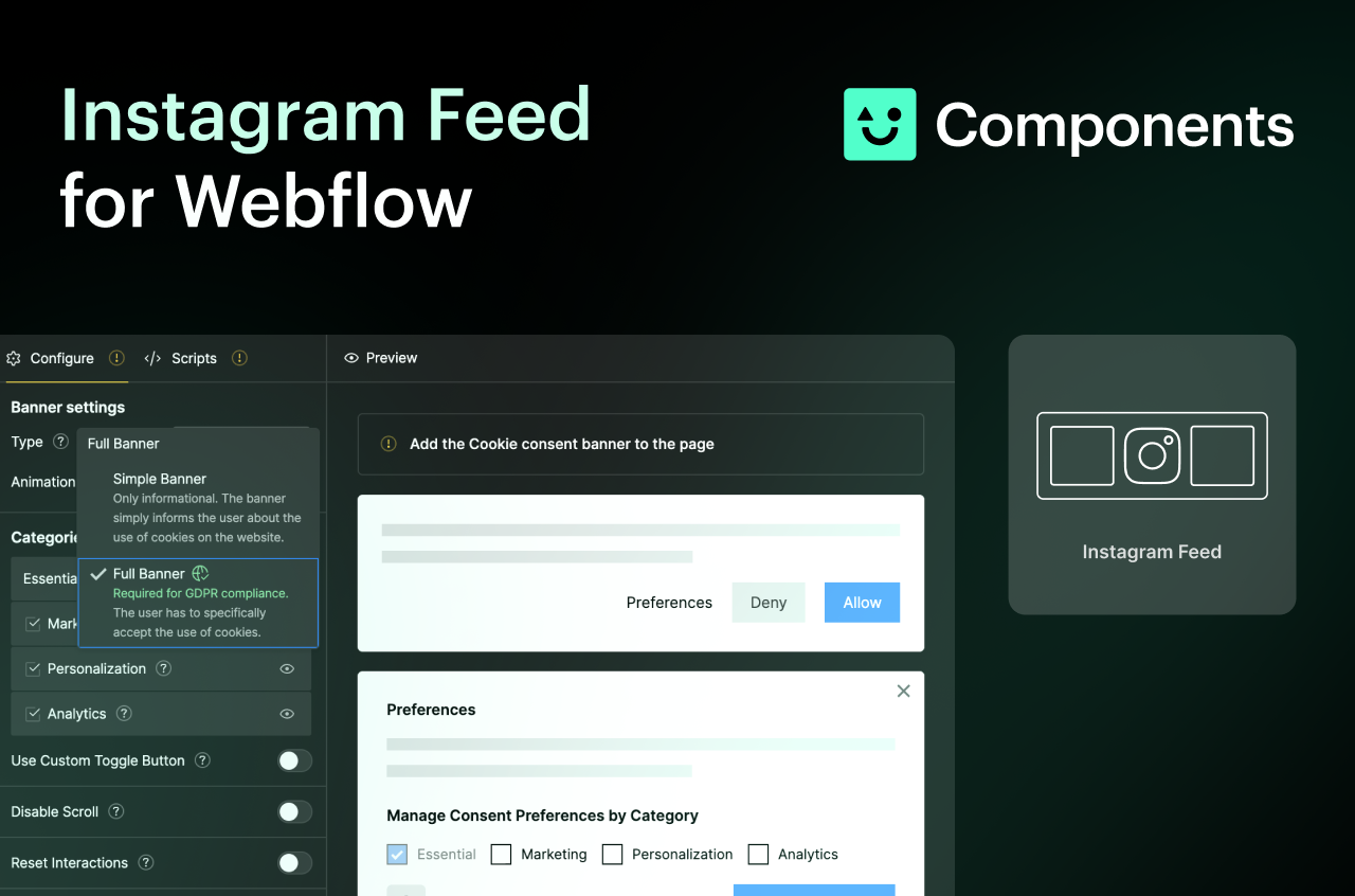 Finsweet Components Instagram Feed